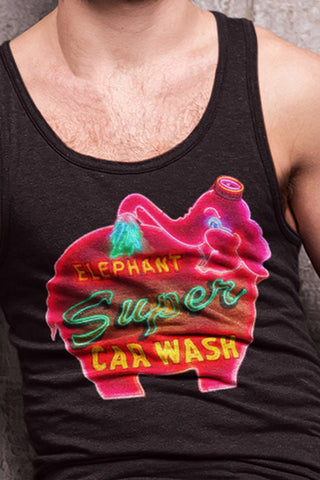 Pink Elephant Car Wash Unisex Jersey Tank
